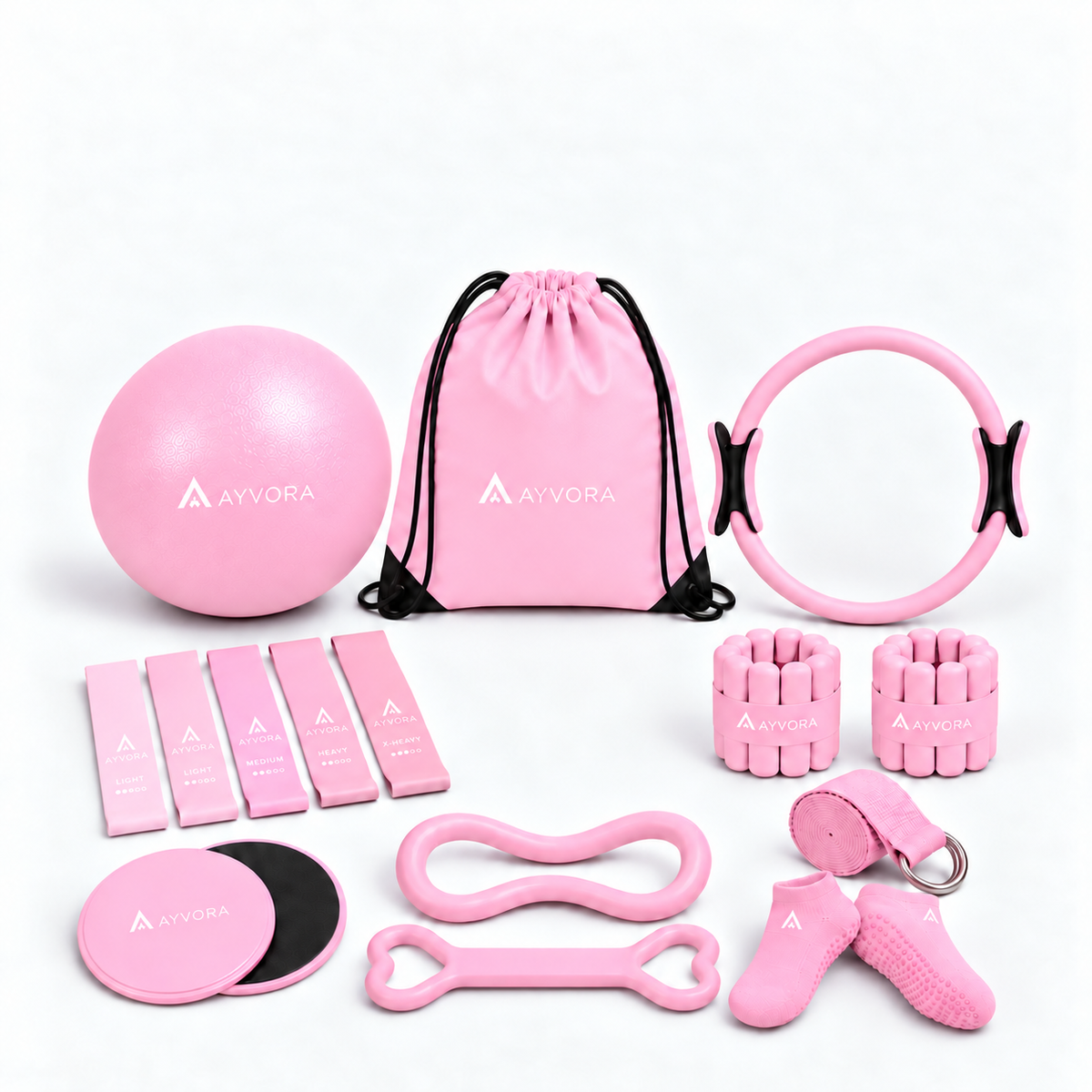 AYVORA Pilates Set für Zuhause | 16er oder 7er Set