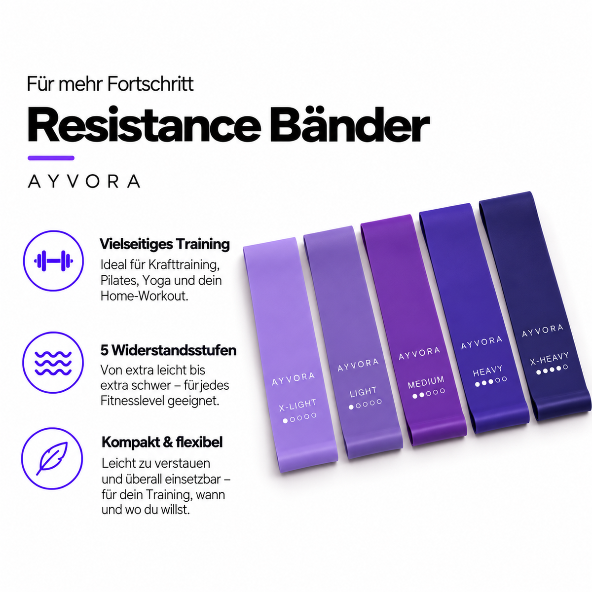 AYVORA Pilates Set für Zuhause | 16er oder 7er Set